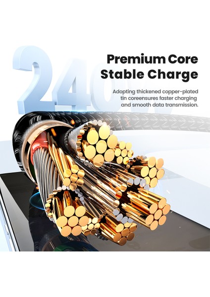 2m 240W Type-C'den Type-C'ye Örgülü Veri Kablosu Telefon Hızlı Şarj Kablosu (Yurt Dışından) indirimleri