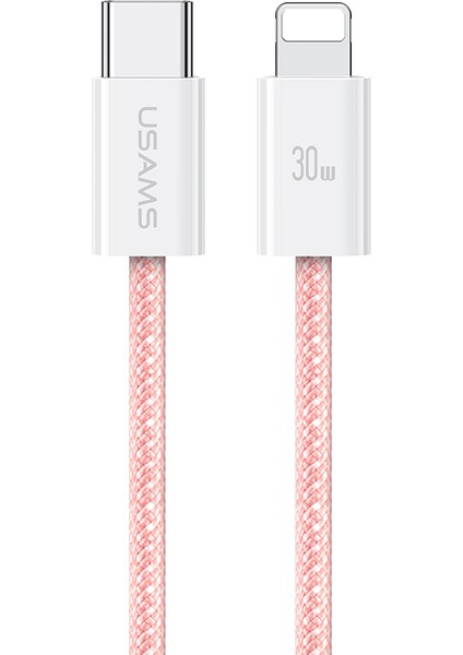 1,2 M Type-C - Lightning Kablosu Pd 30W Hızlı Şarj Veri Kablosu - Pembe (Yurt Dışından)