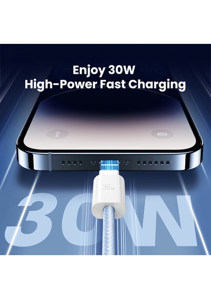 1,2 M Type-C - Lightning Kablosu Pd 30W Hızlı Şarj Veri Kablosu - Pembe (Yurt Dışından) fırsatları