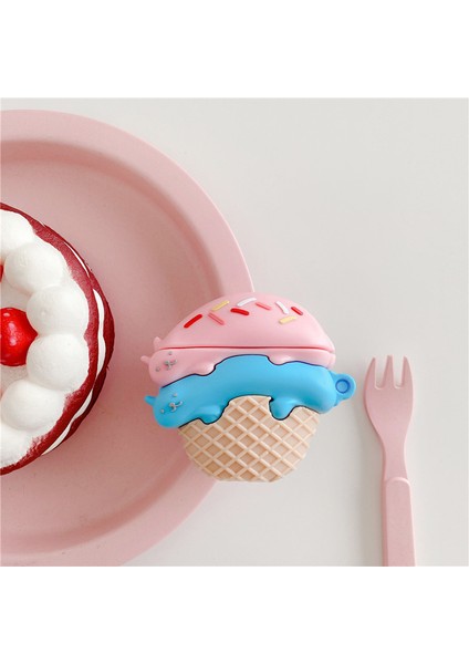 için Pro 2/ Pro Karikatür Kedi Dondurma Kapak Asılı Toka ile Silikon Kulaklık Kutusu (Yurt Dışından) modelleri