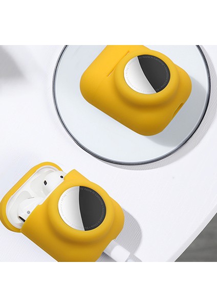 için Kablosuz Şarj Kutulu (2019)/ ve Şarj Kutulu (2019)/(2016) + Airtag 2'si 1 Arada Silikon Koruyucu Kapaklı Kılıf ve Kulaklıklı Kaybolmaya Karşı Halat-Nane Yeşili (Yurt Dışından) modelleri