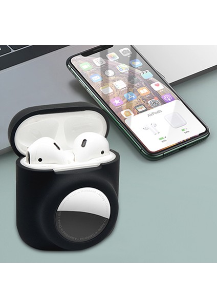 için Kablosuz Şarj Kutulu (2019)/ ve Şarj Kutulu (2019)/(2016) + Airtag 2'si 1 Arada Silikon Koruyucu Kapaklı Kılıf ve Kulaklıklı Kaybolmaya Karşı Halat-Nane Yeşili (Yurt Dışından) fırsatları