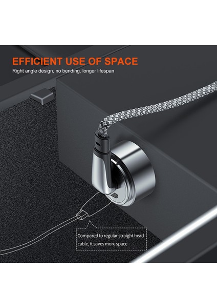 0,5m Açılı Type-C - Lightning Şarj Kablosu Pd 30W Gösterge Işıklı Hızlı Şarj Kablosu (Yurt Dışından) indirimleri