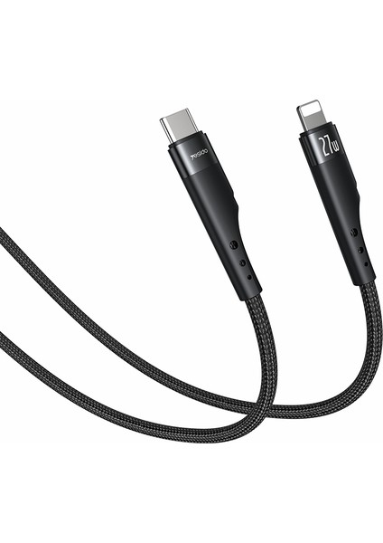 3m Pd 27W Örgülü Veri Kablosu Type-C - Lightning Şarj Kablosu (Yurt Dışından)