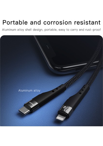 3m Pd 27W Örgülü Veri Kablosu Type-C - Lightning Şarj Kablosu (Yurt Dışından) modelleri