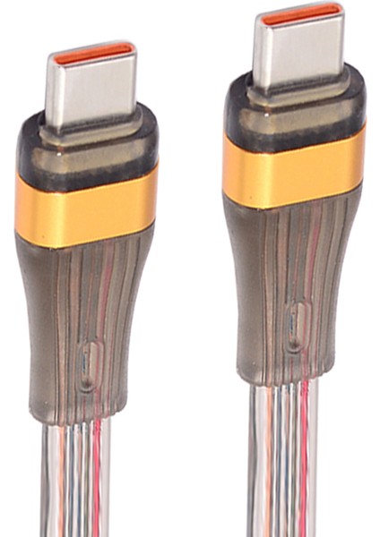 UC-003-FL-1.0M 1m Usb-C - Usb-C Düz Güç Kablosu Usb2.0 65W Hızlı Şarj Dizüstü Tablet Telefon Veri Kablosu (Yurt Dışından)