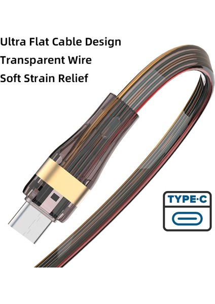 UC-003-FL-1.0M 1m Usb-C - Usb-C Düz Güç Kablosu Usb2.0 65W Hızlı Şarj Dizüstü Tablet Telefon Veri Kablosu (Yurt Dışından) indirimleri