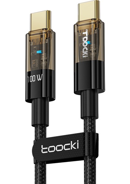 1m 100W Şarj Kablosu, Type-C'den Type-C'ye Veri Kablosu (Yurt Dışından)