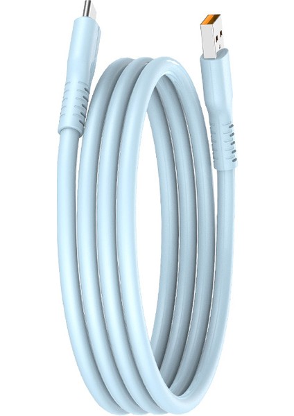 1m Usb'den Type-C'ye 6A Yüksek Akım Hızlı Şarj Kablosu Şeker Renkli Silikon Veri Kablosu - Turuncu (Yurt Dışından) modelleri