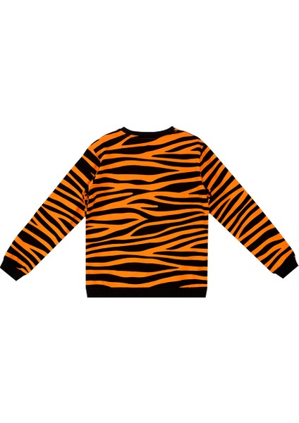 Kaplan Aplikeli Erkek Çocuk Sweatshirt