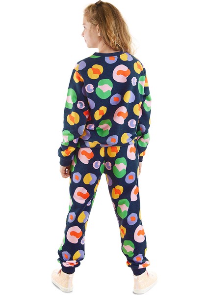 Renkli Lacivert Kız Çocuk Eşofman Takım fiyatları