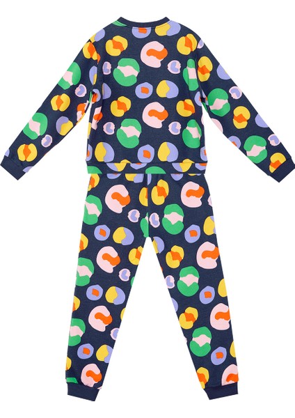 Renkli Lacivert Kız Çocuk Eşofman Takım fırsatları