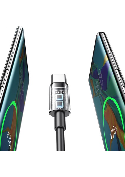 Type-C 3A Hızlı Şarj Veri Kablosu, 1m - Siyah (Yurt Dışından) fırsatları