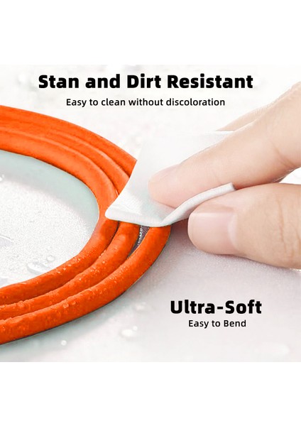 UC-023-OR-2.0M 2m Usb-A'dan Type-C'ye Sıvı Silikon Ultra Yumuşak 120W Güç Hızlı Şarj Veri Kablosu - Turuncu (Yurt Dışından) fiyatları