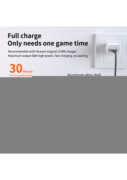 Huawei Samsung Için 2m 6A 66W Hızlı Şarj Kablosu USB - Tip-C Sağ Açı Örgülü Veri Kablosu - Siyah (Yurt Dışından)