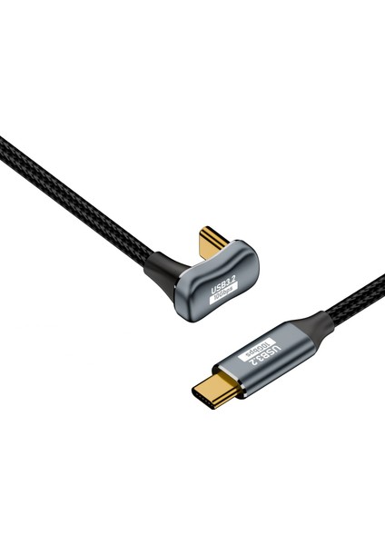 3m Naylon Örgülü Tip-C Erkek - Erkek Kablosu USB 3.2 Gen 2 10GBPS 100W Hızlı Şarj Kablosu (Yurt Dışından)