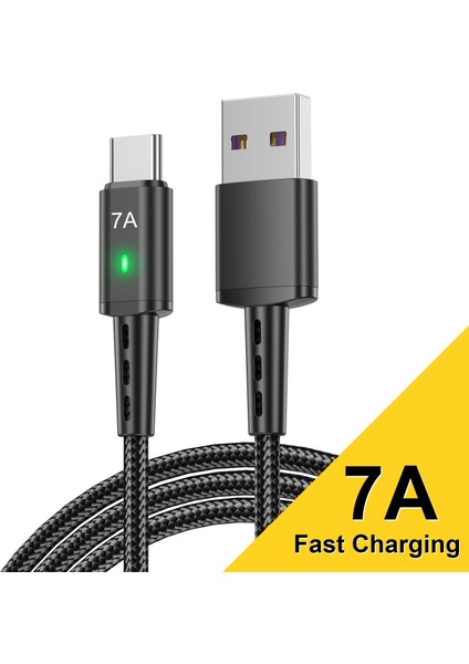 Usb-A - Usb-C Şarj Kablosu 1 M Örgülü Veri Kablosu - Siyah (Yurt Dışından) fiyatları