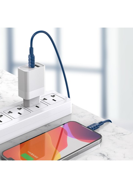 Kuge Serisi 2m Type-C - Lightning Veri Kablosu Pvc Pd 20W Şarj Kablosu - Beyaz (Yurt Dışından) fırsatları