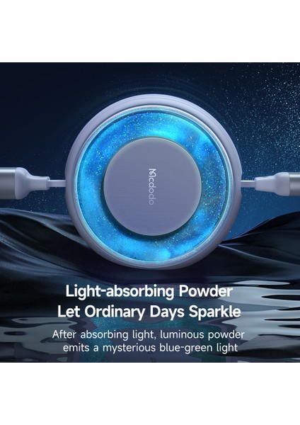 Iphone, Android Için Mdd 3'ü 1 Arada Geri Çekilebilir Şarj Kablosu Lightning Type-C Mikro USB - Mavi (Yurt Dışından)