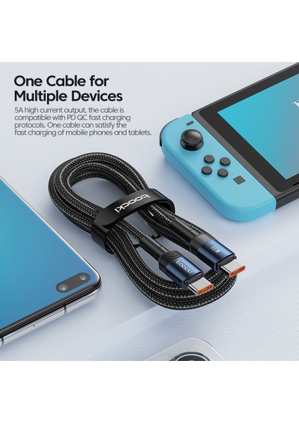 2m Dizüstü Bilgisayar Type-C Şarj Kablosu Veri Kablosu 100W 480MBPS Veri Kablosu - Mor (Yurt Dışından) modelleri