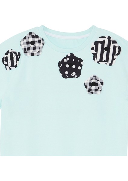 Çiçekler Kız Çocuk Mint Sweatshirt indirimleri