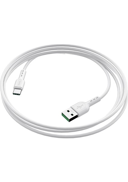 Samsung Huawei Xiaomi Için X33 5A 1m Tip-C USB Veri Senkronizasyon Şarj Kablosu - Beyaz (Yurt Dışından)
