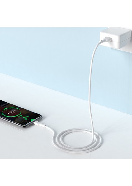 Samsung Huawei Xiaomi Için X33 5A 1m Tip-C USB Veri Senkronizasyon Şarj Kablosu - Beyaz (Yurt Dışından)