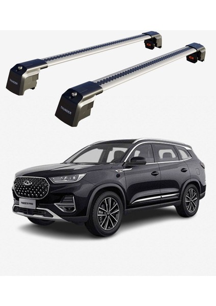 Chery Tıggo 8 Pro 2022-SONRASI Trx2 Thunder Carrier Kilitli Ara Atkı Taşıyıcı Tavan Barı Siyah fiyatları