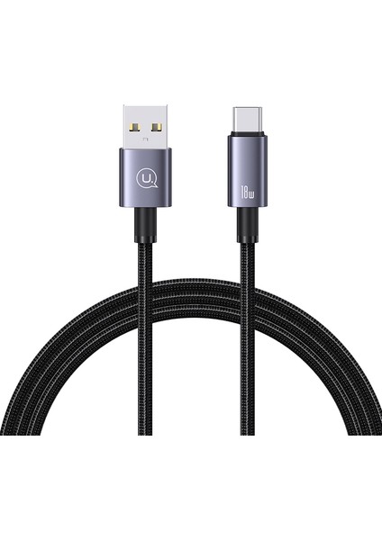 Sufeng Serisi 1,2m Usb-A - Tip-C 3A Hızlı Şarjlı Alüminyum Alaşımlı Veri Kablosu - Kararmış (Yurt Dışından) fırsatları