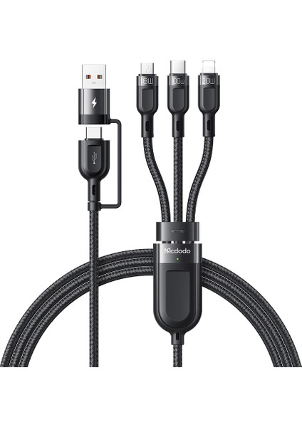 Usb/type-C - Type-C/lightning/mikro Hızlı Şarj Kablosu Veri Kablosu - Siyah (Yurt Dışından)
