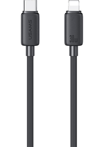 3m Type-C'den Lightning'e 30W Hızlı Şarj Kablosu 480MBPS Veri Kablosu - Siyah (Yurt Dışından)