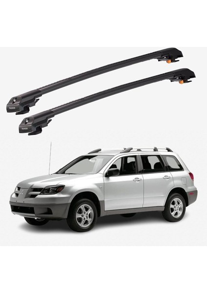 Mıtsubıshı Outlander 2003-2006 Trx1 Thunder Carrier Kilitli Ara Atkı Taşıyıcı Tavan Barı Gri fiyatları