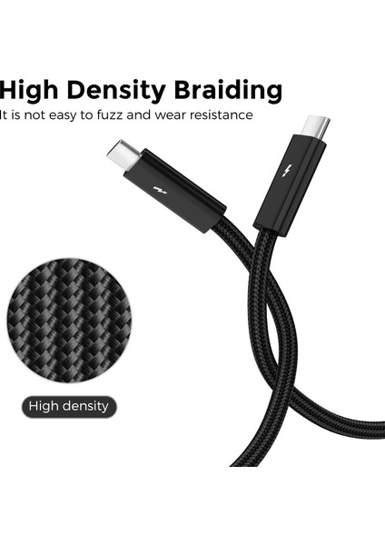 1m Usb-C Kablosu 240W Hızlı Şarj Kablosu 40GBPS Yüksek Hızlı Veri Kablosu Desteği 8k 60Hz (Yurt Dışından) fiyatları