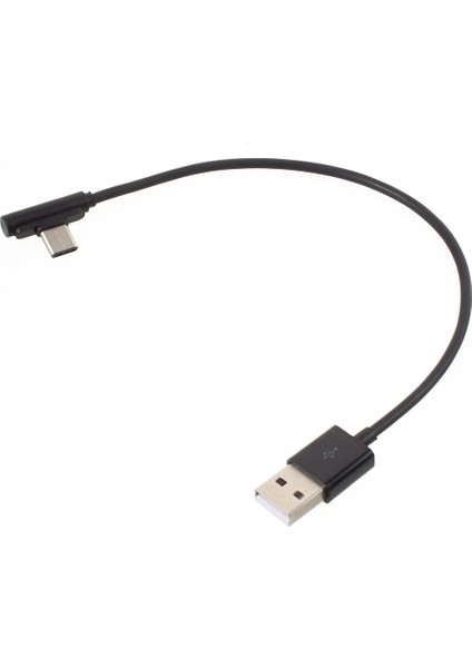 0.2 M 90 Derece Açılı USB Tip C Samsung Huawei Xiaomi Vb Için USB Şarj Veri Kablosu (Yurt Dışından)