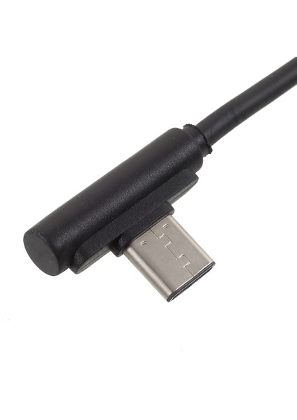 0.2 M 90 Derece Açılı USB Tip C Samsung Huawei Xiaomi Vb Için USB Şarj Veri Kablosu (Yurt Dışından)