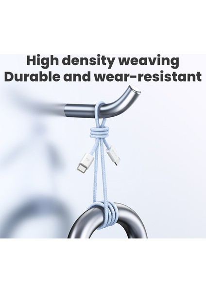 1,2 M Pd 60W Hızlı Şarj Kablosu Tip-C'den Tip-C'ye Gökkuşağı Örgülü Kablo - Beyaz (Yurt Dışından) modelleri