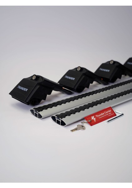 Kıa Ceed Sportswagon 2013-2018 Trx2 Thunder Carrier Kilitli Ara Atkı Taşıyıcı Tavan Barı Gri