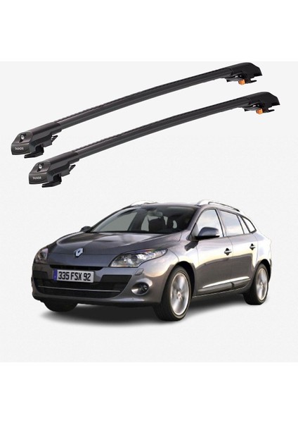 Renault Megane 2009-2016 Trx1 Thunder Carrier Kilitli Ara Atkı Taşıyıcı Tavan Barı Gri fiyatları