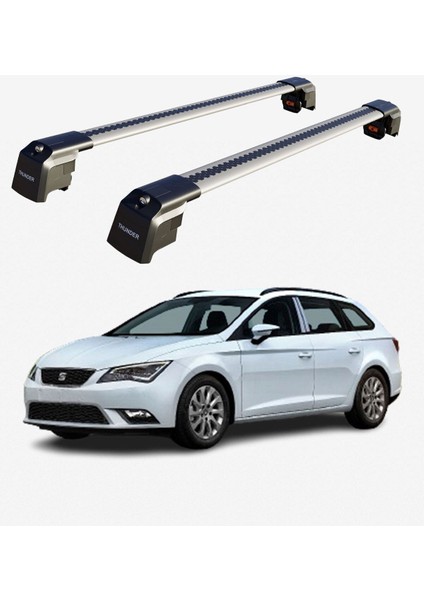 Seat Leon St 2013-2020 Trx2 Thunder Carrier Kilitli Ara Atkı Taşıyıcı Tavan Barı Siyah