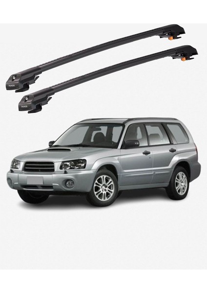 Subaru Forester 2003-2007 Trx1 Thunder Carrier Kilitli Ara Atkı Taşıyıcı Tavan Barı Gri fiyatları