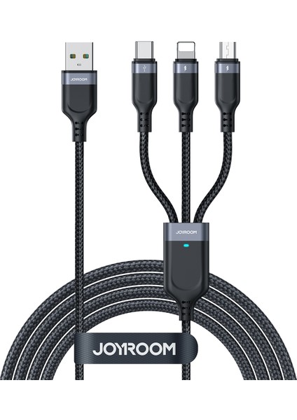 30CM Çok Kullanımlı Seri 3'ü 1 Arada Lightning+Type-C+Micro 3.5A Power Bank Için Veri Kablosu (Yurt Dışından)