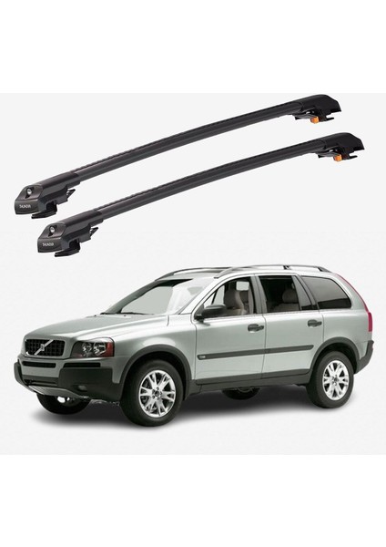 Volvo XC90 2003-2015 Trx1 Thunder Carrier Kilitli Ara Atkı Taşıyıcı Tavan Barı Gri fiyatları