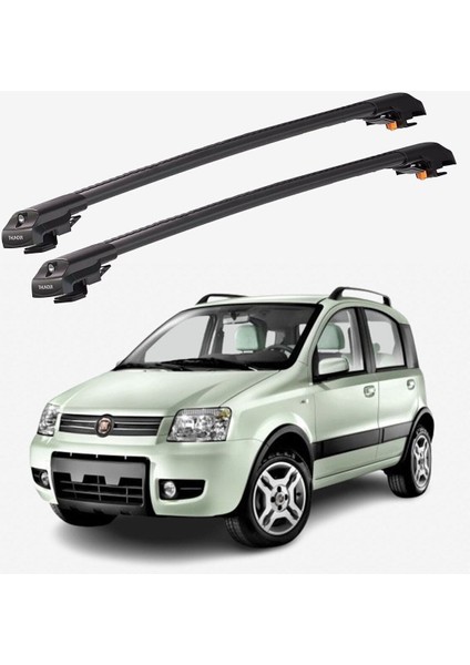 Fıat Panda 2003-2011 Trx1 Thunder Carrier Kilitli Ara Atkı Taşıyıcı Tavan Barı Gri