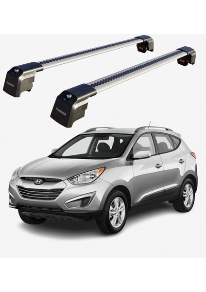 Hyundaı Tucson 2010-2015 Trx2 Thunder Carrier Kilitli Ara Atkı Taşıyıcı Tavan Barı Gri fiyatları