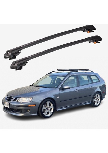 Saab 9-3 Sportwagon 2006-2012 Trx1 Thunder Carrier Kilitli Ara Atkı Taşıyıcı Tavan Barı Siyah fiyatları