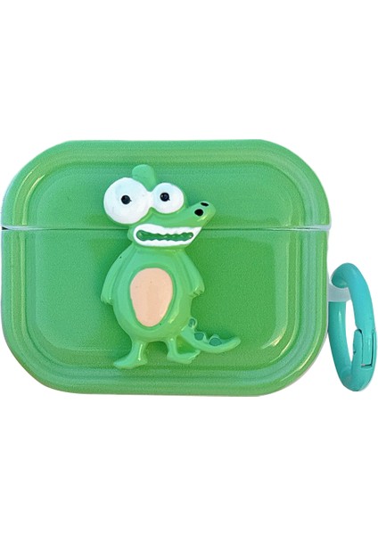 Pro 2 için Sevimli Dekor Tpu Kapak/ Pro Kılıf Halka Tokalı Kulaklık Kılıfı-Timsah (Yurt Dışından)