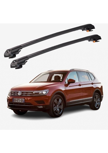 Volkswagen Tıguan Allspace 2018-SONRASI Trx1 Thunder Carrier Kilitli Ara Atkı Taşıyıcı Tavanbarsiyah