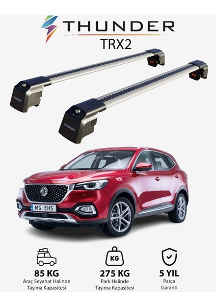 Mg Ehs 2019-SONRASI Trx2 Thunder Carrier Kilitli Ara Atkı Taşıyıcı Tavan Barı Siyah