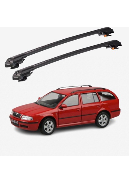 Skoda Octavıa 1998-2004 Trx1 Thunder Carrier Kilitli Ara Atkı Taşıyıcı Tavan Barı Siyah