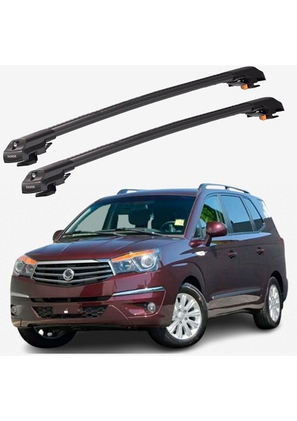 Ssangyong Stavıc 2013-SONRASI Trx1 Thunder Carrier Kilitli Ara Atkı Taşıyıcı Tavan Barı Siyah